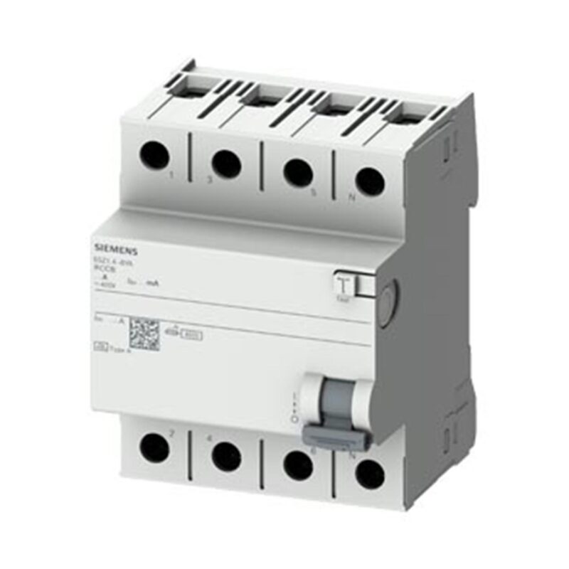 SIEMENS 5SZ1342-6YA Eko Seri Kaçak Akım Rölesi 4x25A, 30mA, Tip A Güç Kaynağı